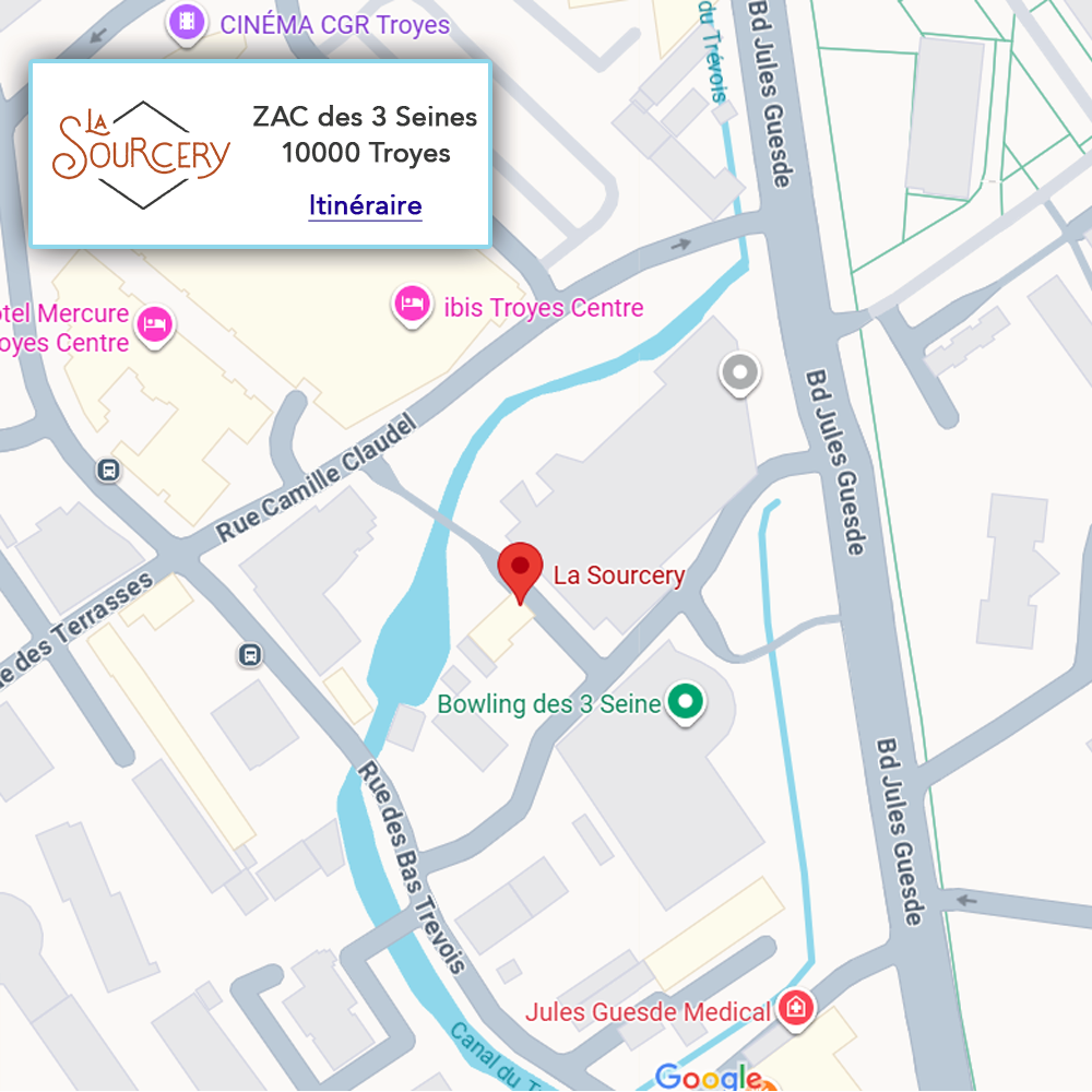 Localisation de La Sourcery sur Google Maps